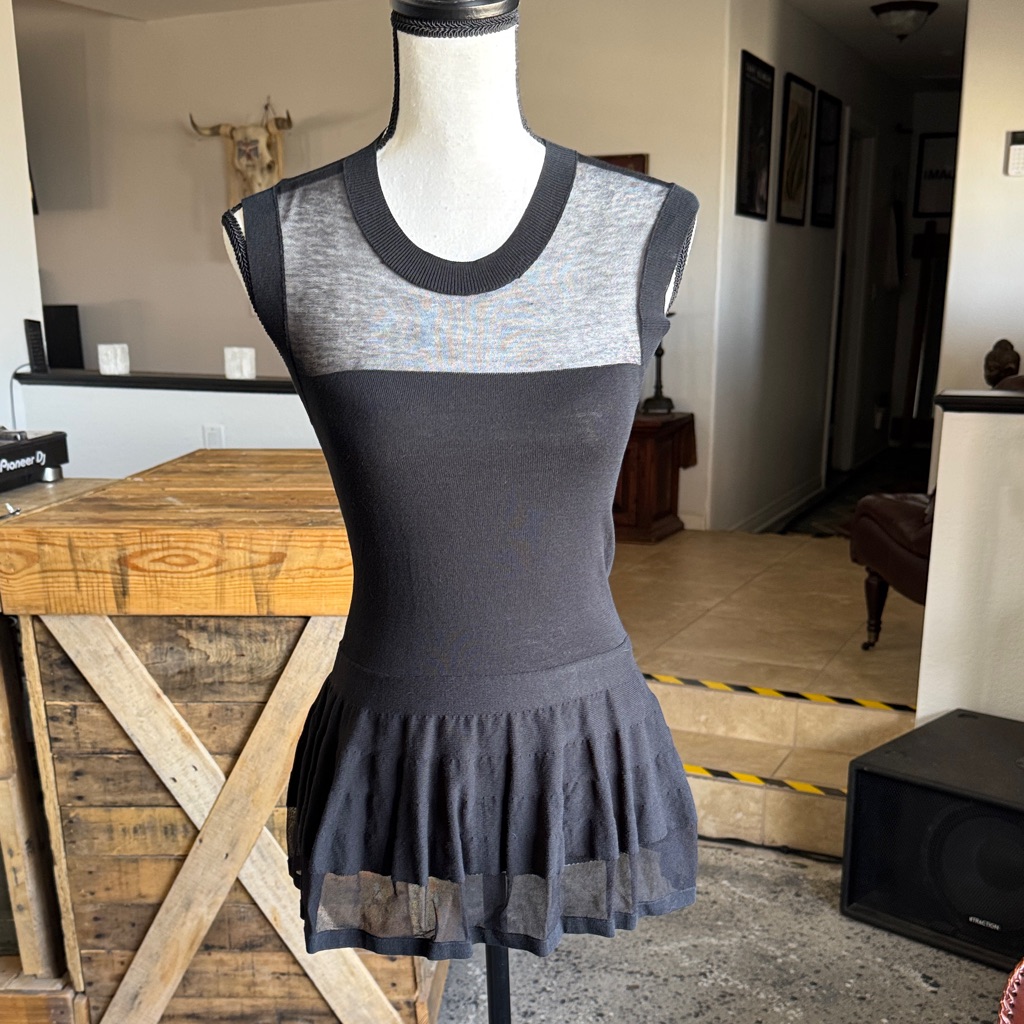 Stunning Alexander Mcqueen Babydoll Top With Sheer Details
